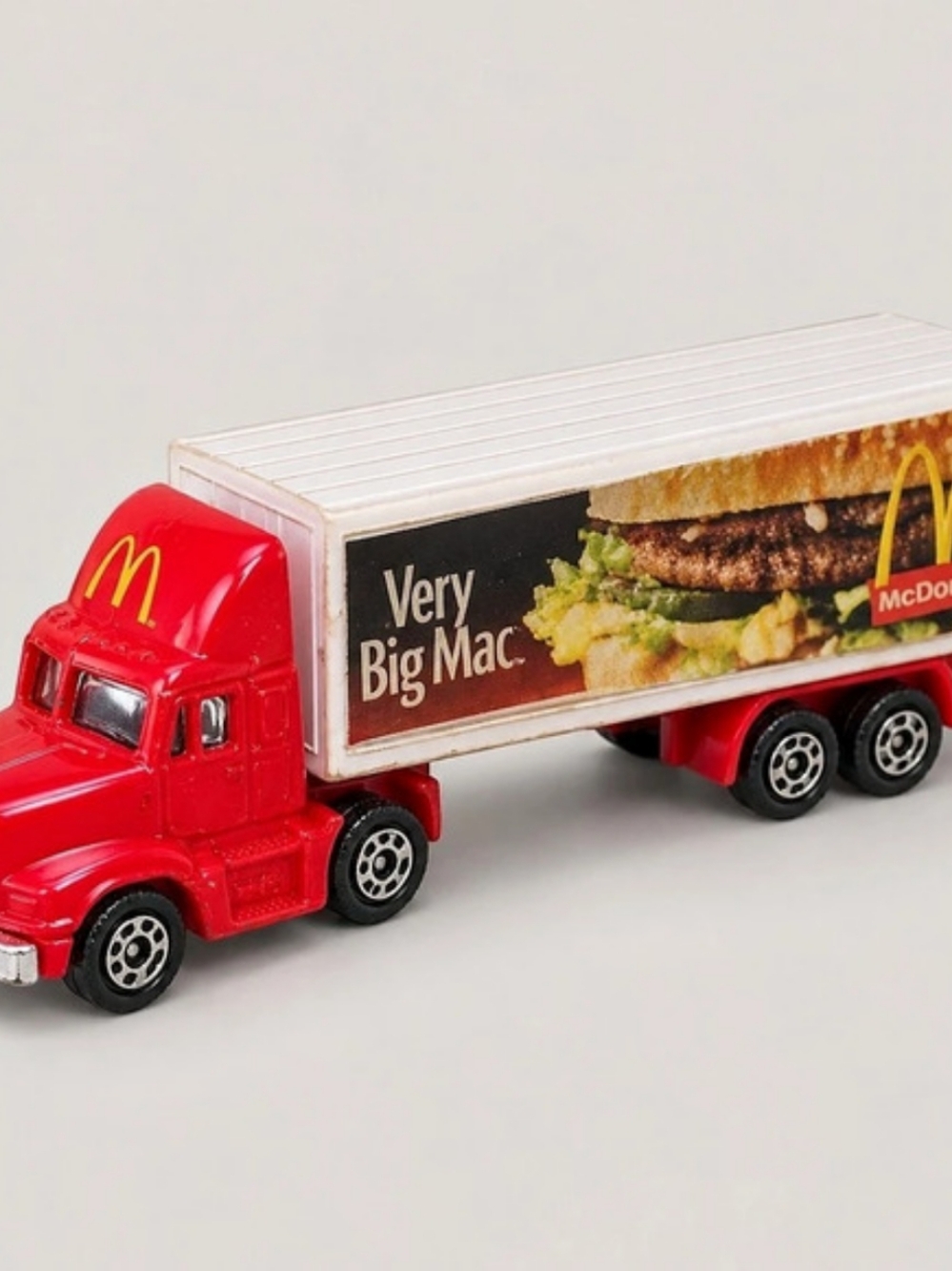 Vintage 90s McDonald's Very Big Mac truck Die-Cast Toy Truck Red White Like New